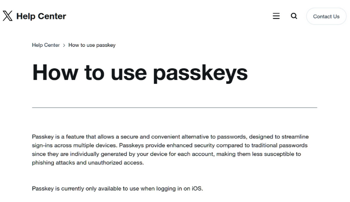 威海苹果维修店铺分享iOS用户如何通过通行密钥(Passkey)登录 