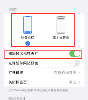 威海iPhone授权维修分享Safari浏览器如何切换标签栏位置 