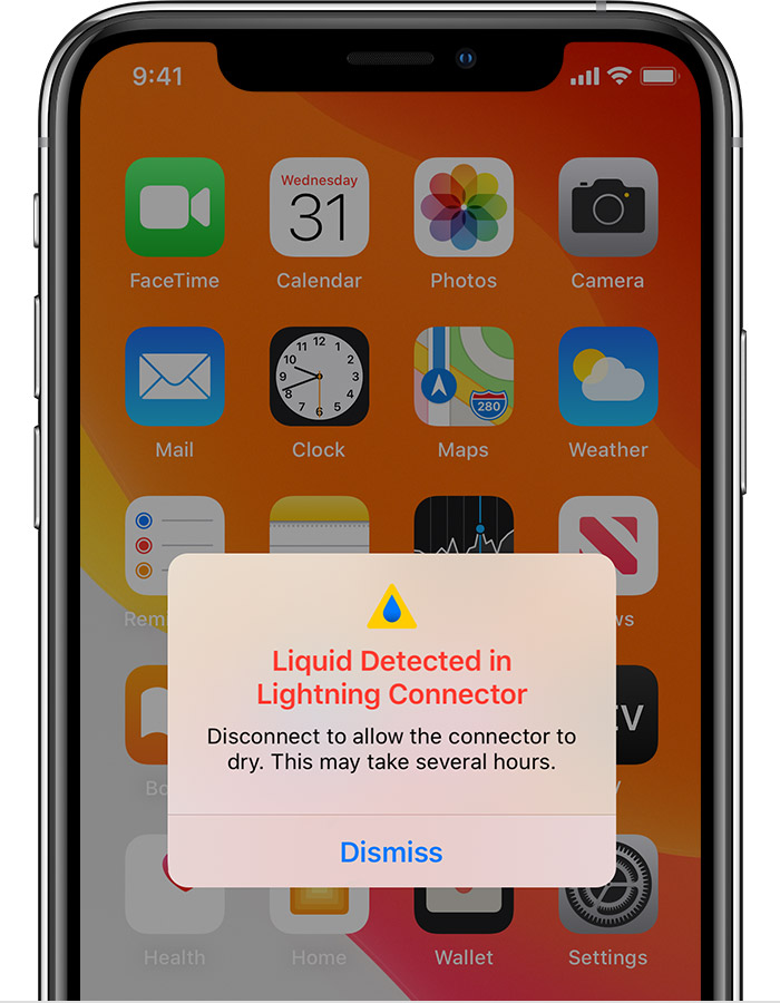 威海苹果手机维修分享iPhone 12 在充电时出现 “闪电接口检测到液体”的提示怎么办 
